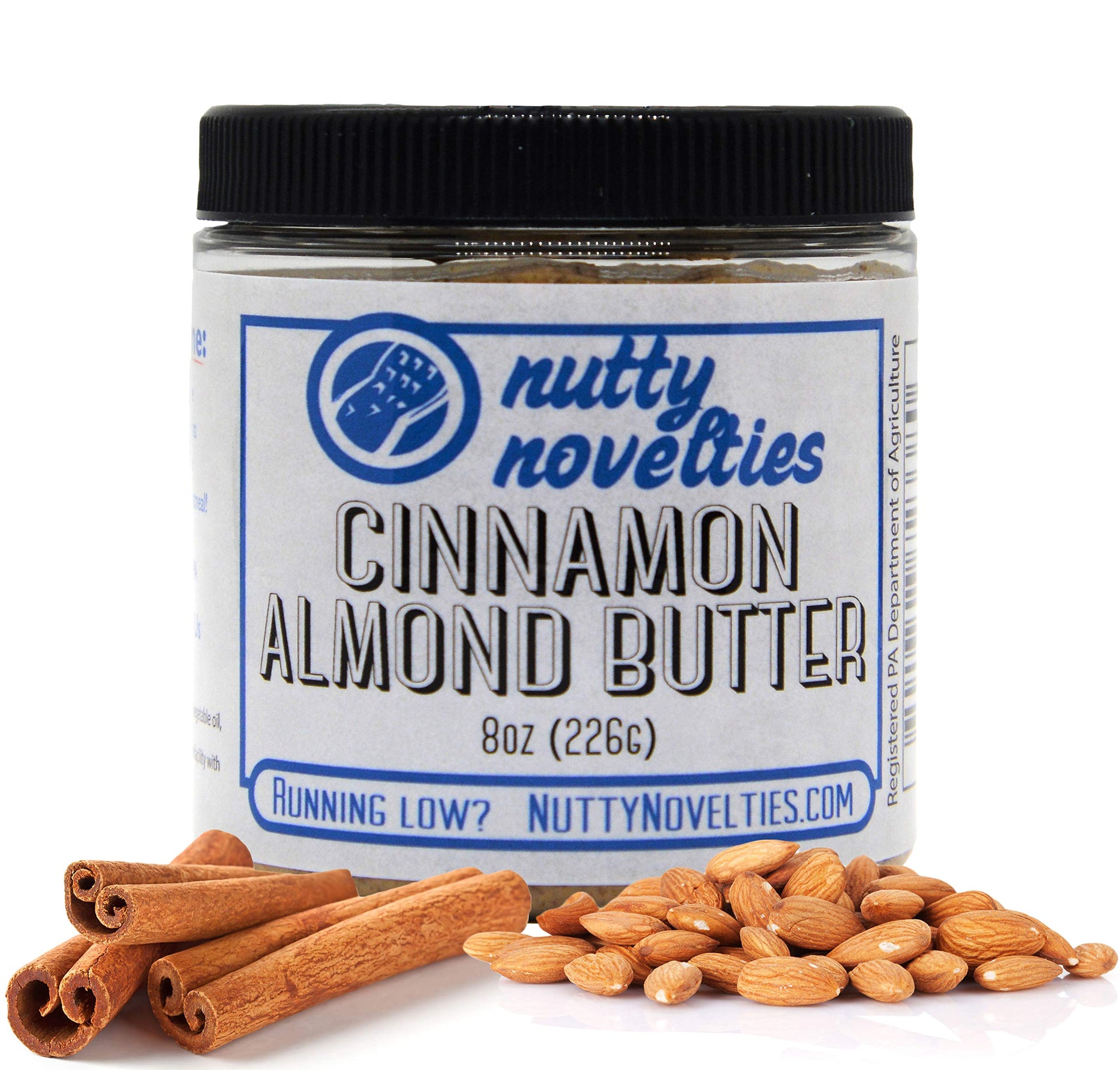 Nutty Novelties Cinnamon Almond Butter - High Protein, Sweet Almond Butter - All-Natural, Light Almond Butter Free of Cholestero