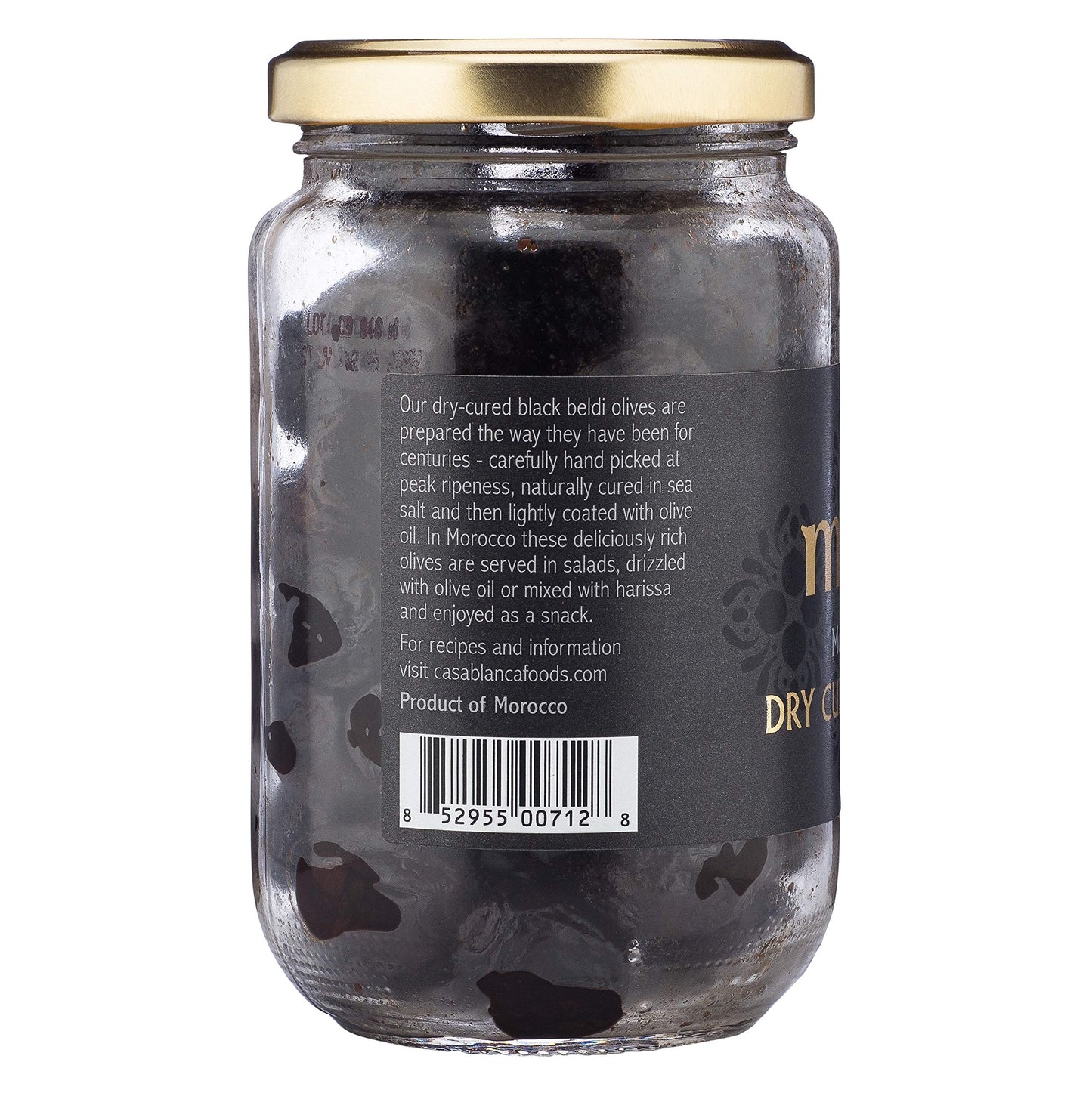 Mina Dry cured Black Beldi Olives Premium Handpicked and Naturally cured in Morocco - gluten Free Low carb Vegan - great Keto Sn