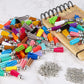 Keychain Tassels Jewelry Key Charms - 300Pcs Keychain Tassels Bulk Including 100Pcs Key Chain Tassles, 100Pcs Jump Rings, 100Pcs
