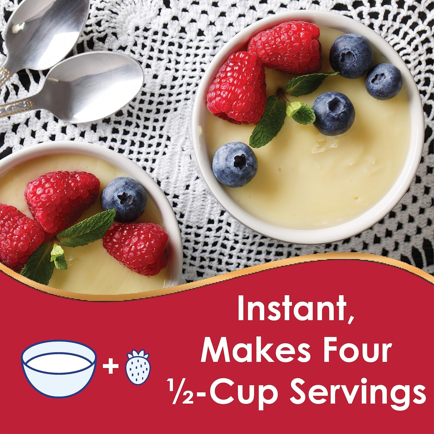 Royal Instant Pudding Dessert Mix, Vanilla, Fat Free (12 - 185 Ounce Boxes) (Pack Of 12)