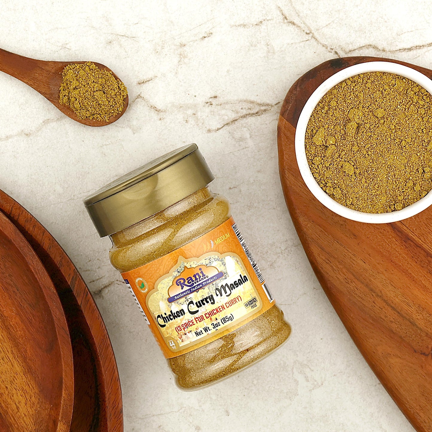 Rani Chicken Curry Masala 13-Spice Blend, All Natural, Vegan, 3oz (85g) PET Jar