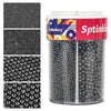 Edible Black Pearl Sugar Sprinkles for Cake Decorating 2mm Mini Candy Pearls 4 Sizes Sprinkles Mix for Cookie Ice Cream Candy Ch