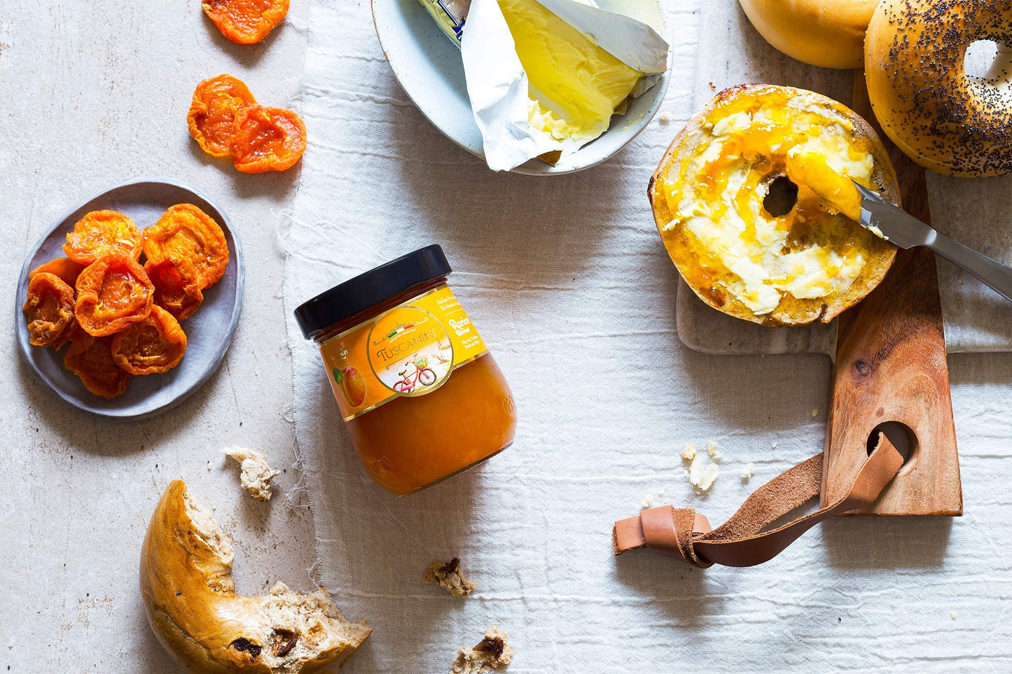 Tuscanini Premium Italian Apricot Preserves, 11.64 Oz Jar (3 Pack) 50% Real Fruit | Spreadable Fruit Jam | No High Fructose Corn