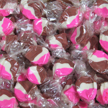 Neapolitan Ice Cream Taffy Chews by It's Delish, 5 lbs - Individually Wrapped Gourmet Soft Fluff Taffy - Great Candy for Pink Th