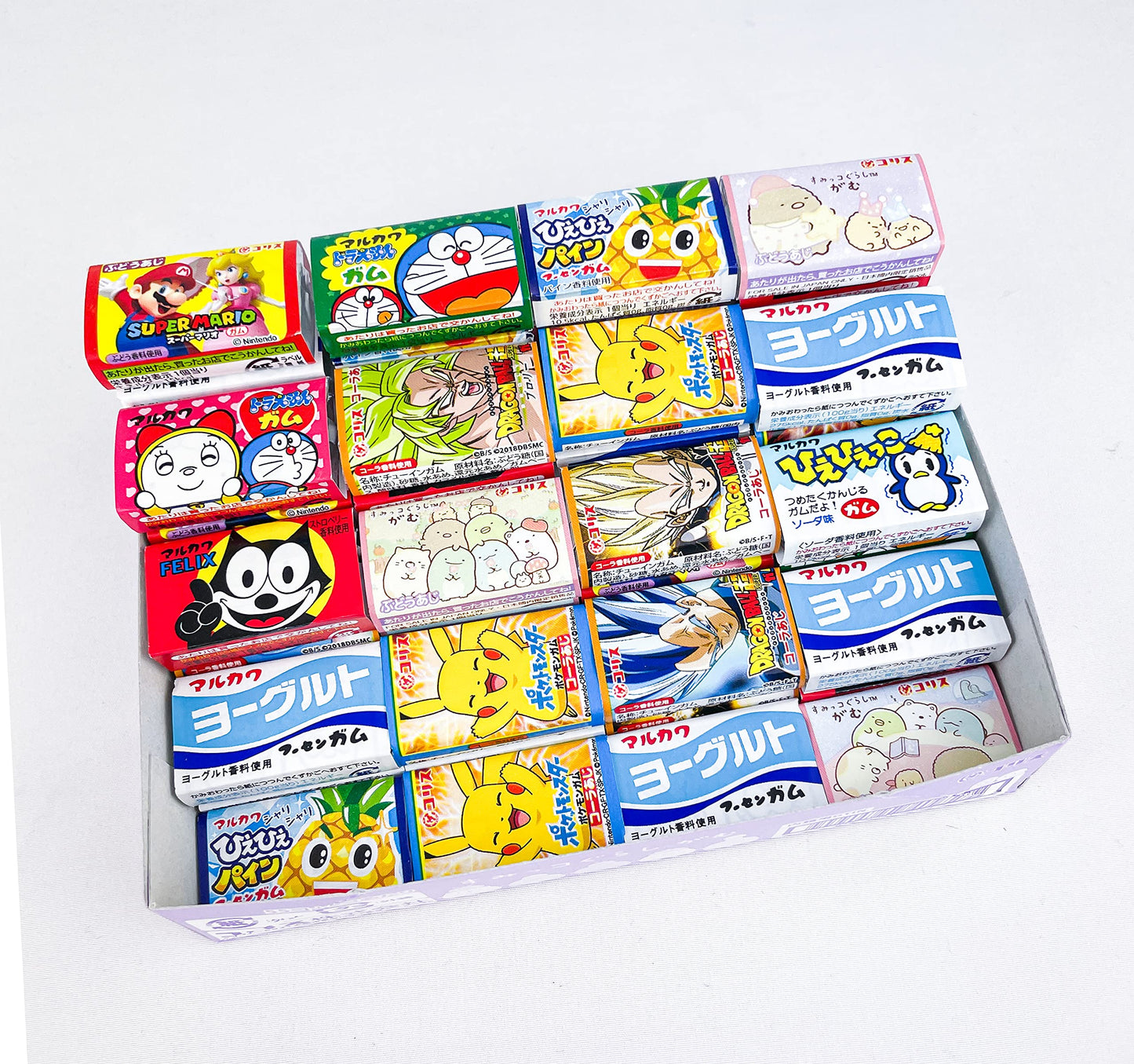 OTSUMAMI TOKYO Japanese Bubble Chewing Gum Set, Assorted Flavors, 60 Count, Kawaii Labels