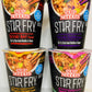 Nissin Cup Noodles Stir Fry Variety 4 Pack: Teriyaki Beef, Teriyaki Chicken, Hot Garlic Chicken, Sweet Chili