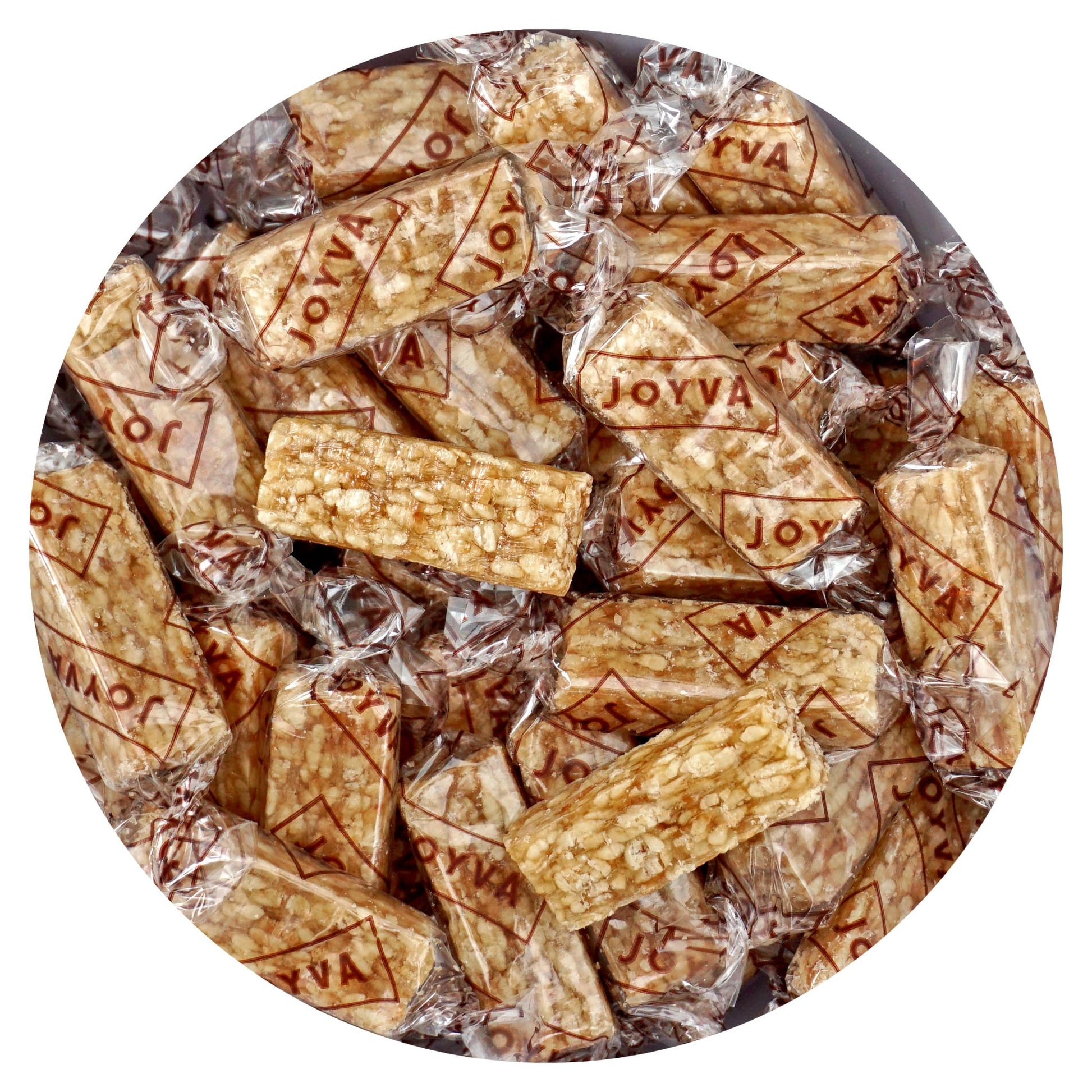Sesame Crunch Bars, 2 Pound Bulk Bag, Individually Wrapped Honey Candy Bars, The Hampton Popcorn & Candy Company