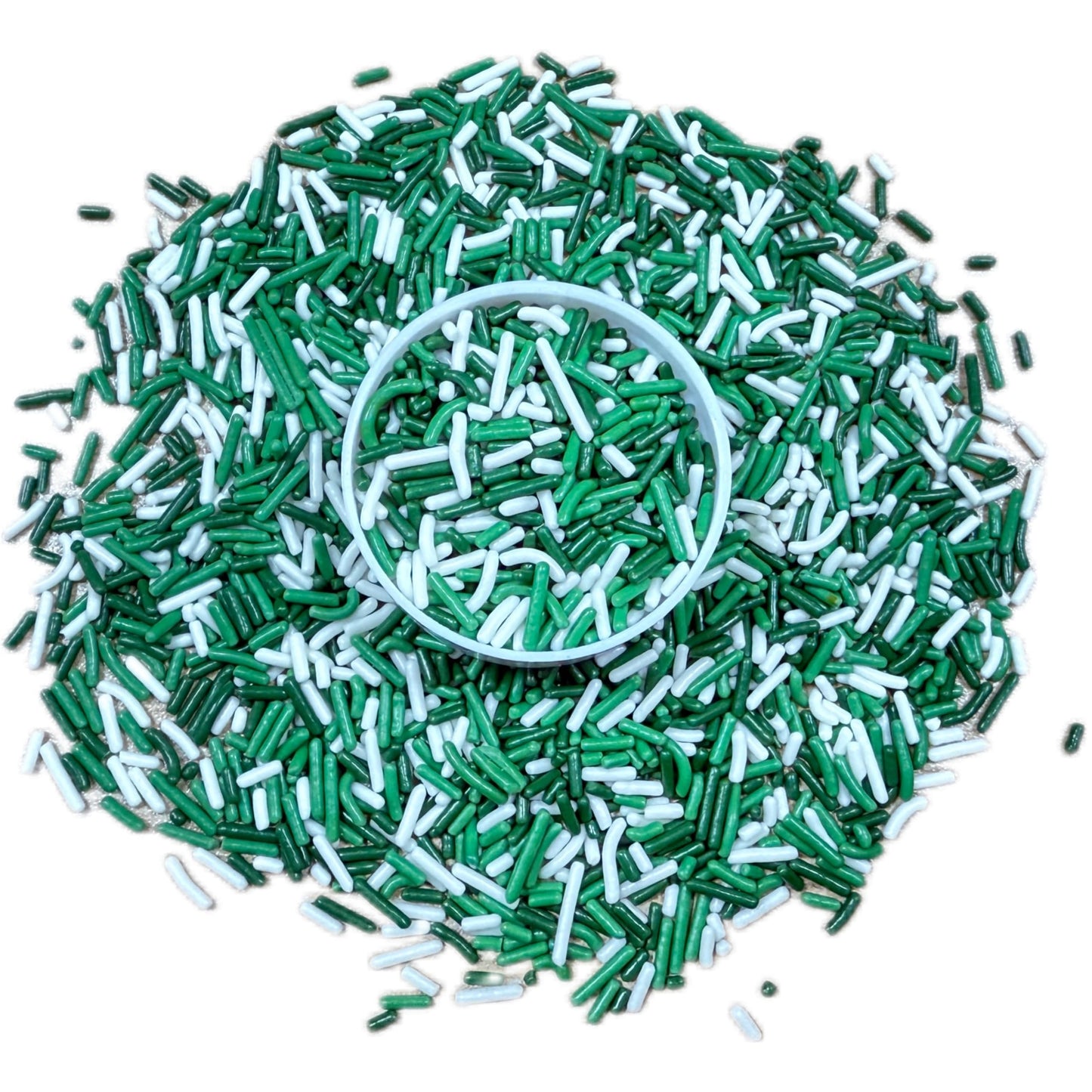 Sentovac Edible Green And White Mixing Jimmies Sprinkles For Cake Decorating Baking | Cupcake Toppers Cake Decorations| Celebrat