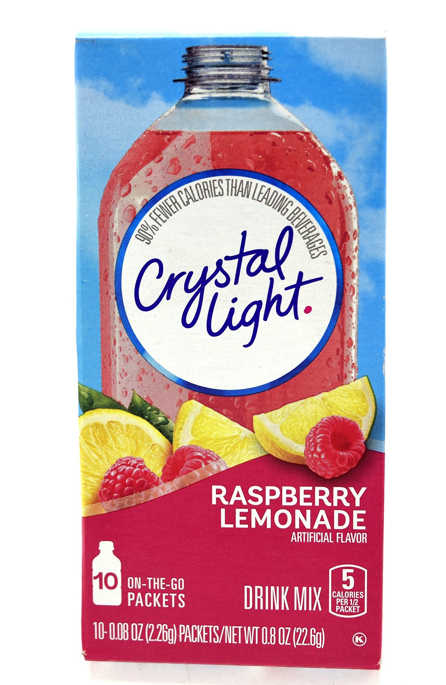 Crystal Light On The Go Raspberry Lemonade Drink Mix, 10-Packet Box (Pack of 3)