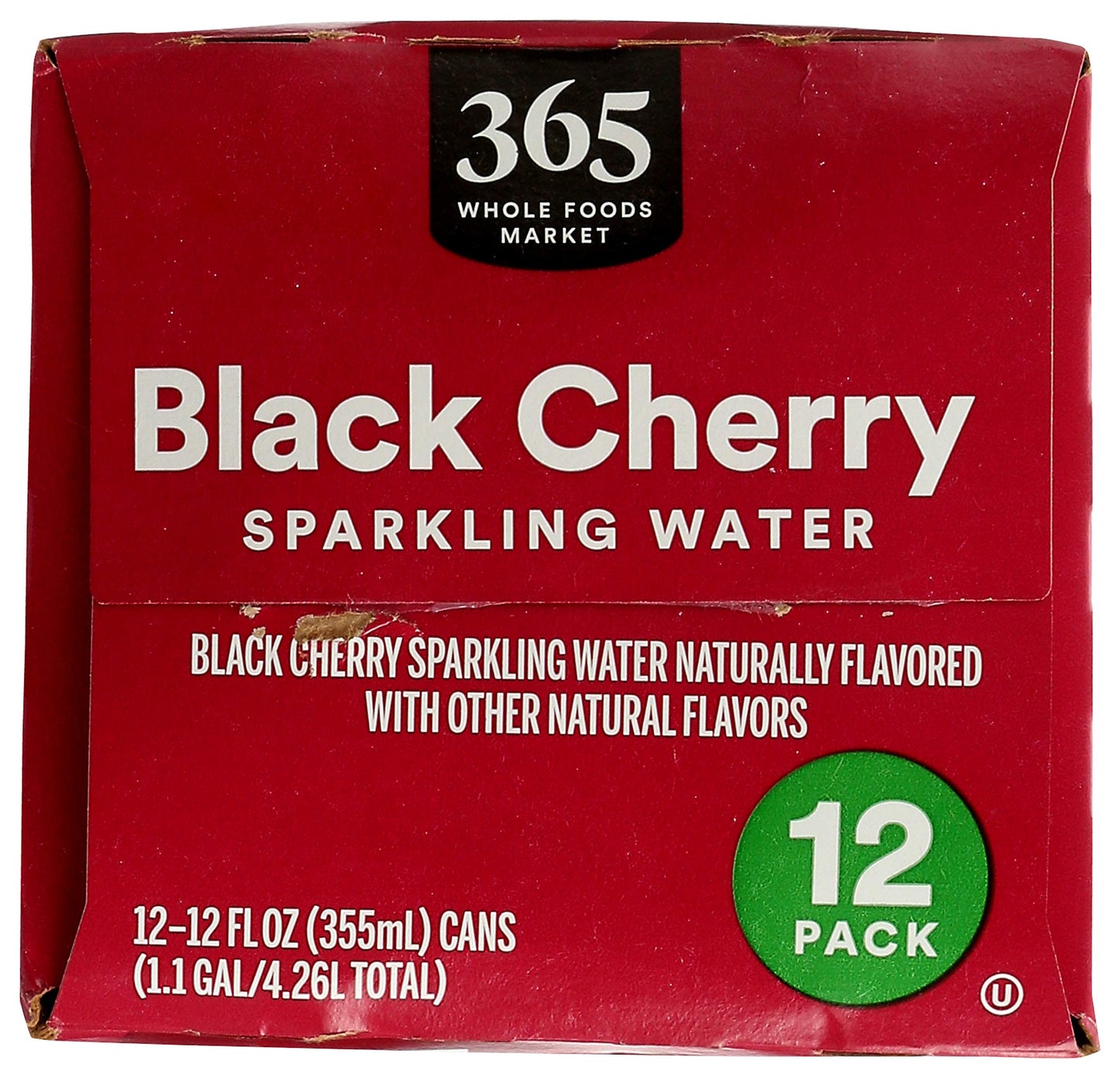 365 by Whole Foods Market  Black Cherry Sparkling Water  12 Pack  12 Fl Oz