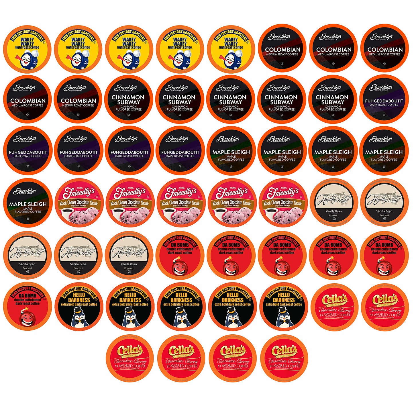 Two Rivers Coffee Coffee Pods Sampler, Compatible with K Cup Brewers, 52 Count, Coffee Lovers Variety