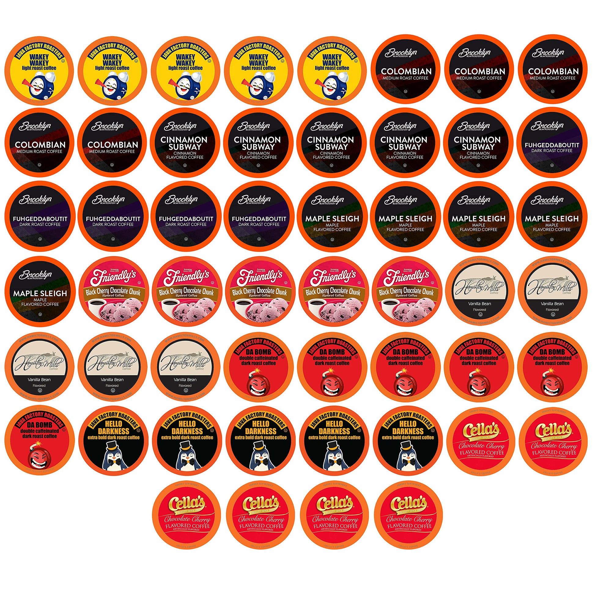Two Rivers Coffee Coffee Pods Sampler, Compatible with K Cup Brewers, 52 Count, Coffee Lovers Variety