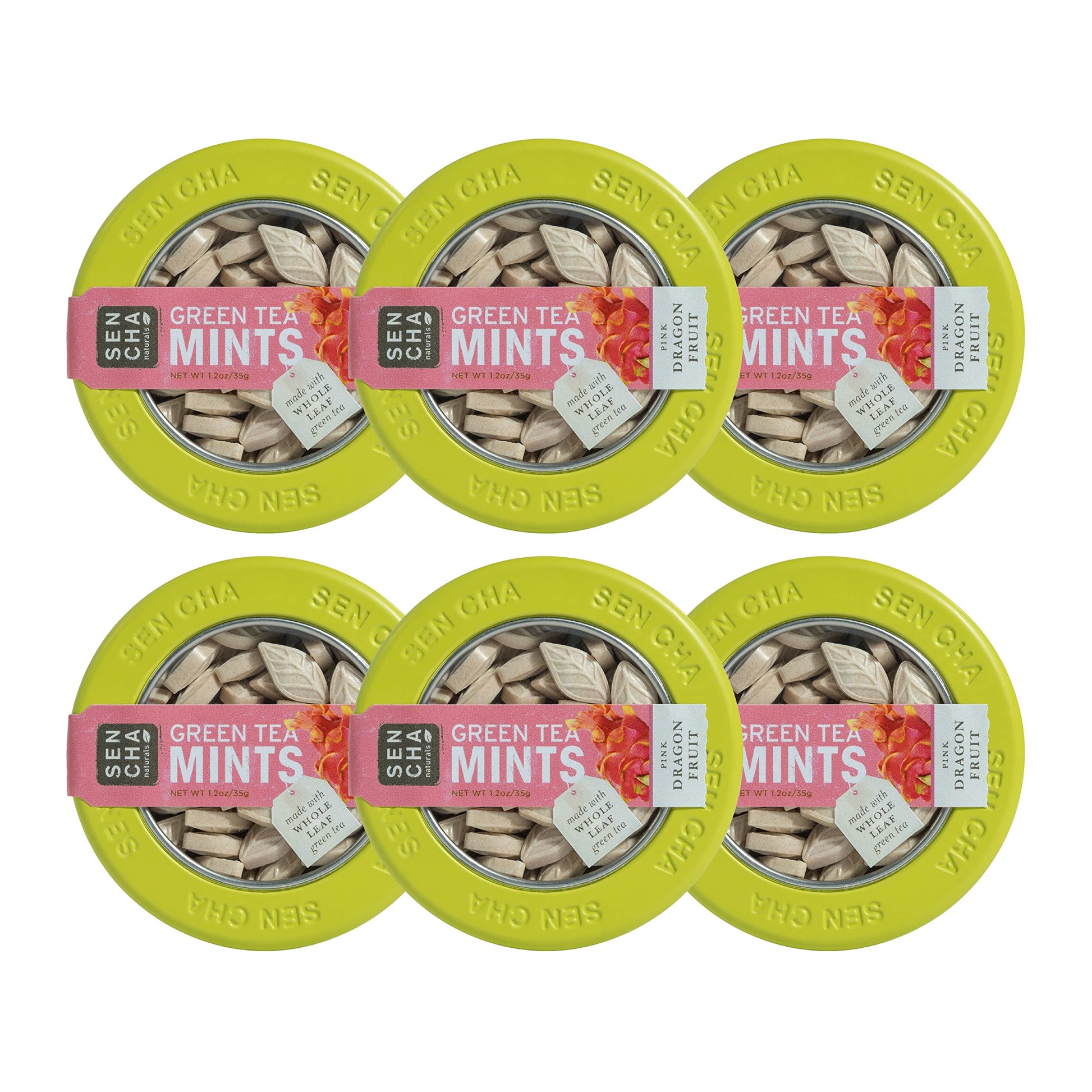 Sen Cha Naturals Green Tea Mints (Pink Dragonfruit, 1.2Oz (Pack Of 6))