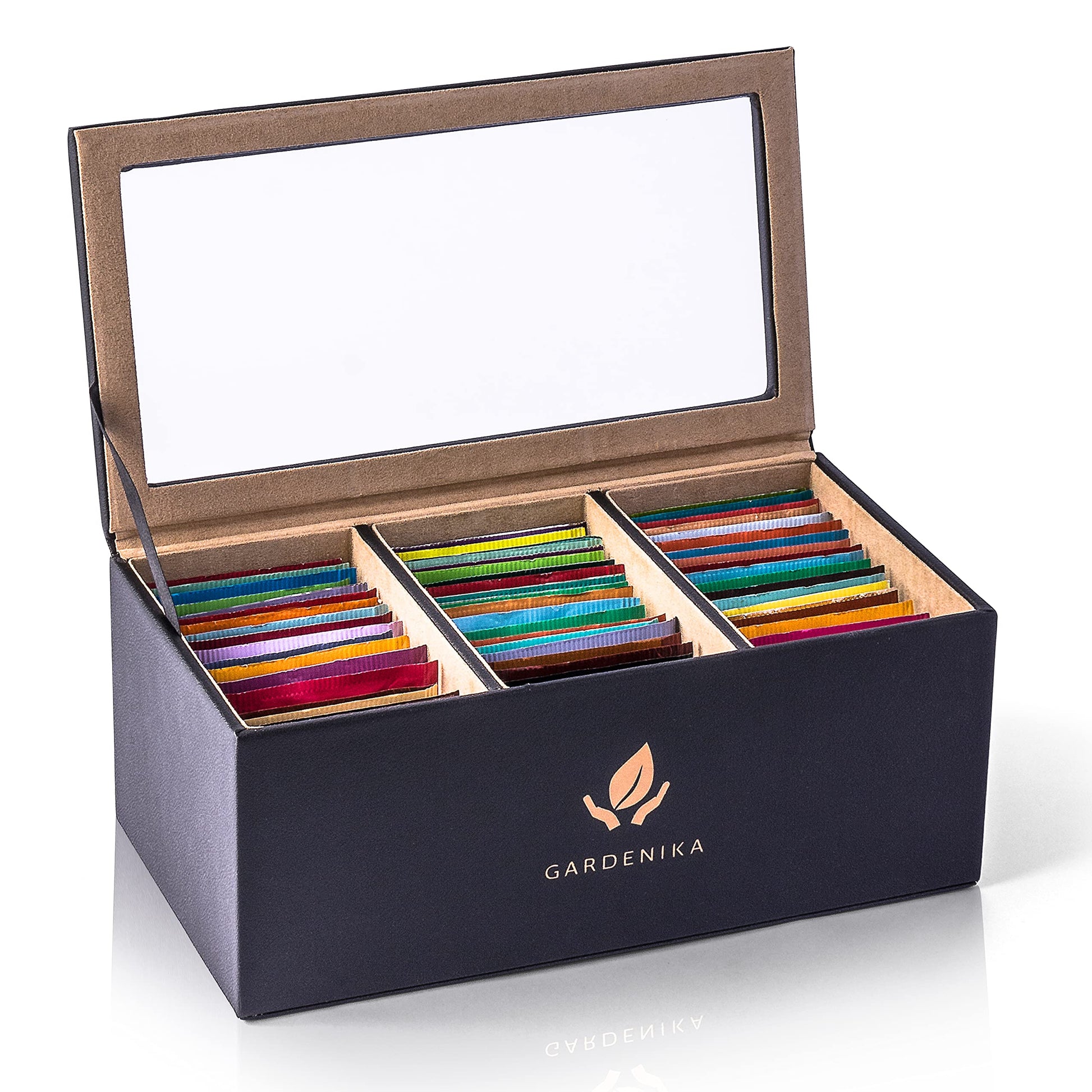 GARDEN ORGANIKA Tea Bags Variety Pack - Herbal Caffeine Free Sampler Set - 60 Count - 15 Flavors