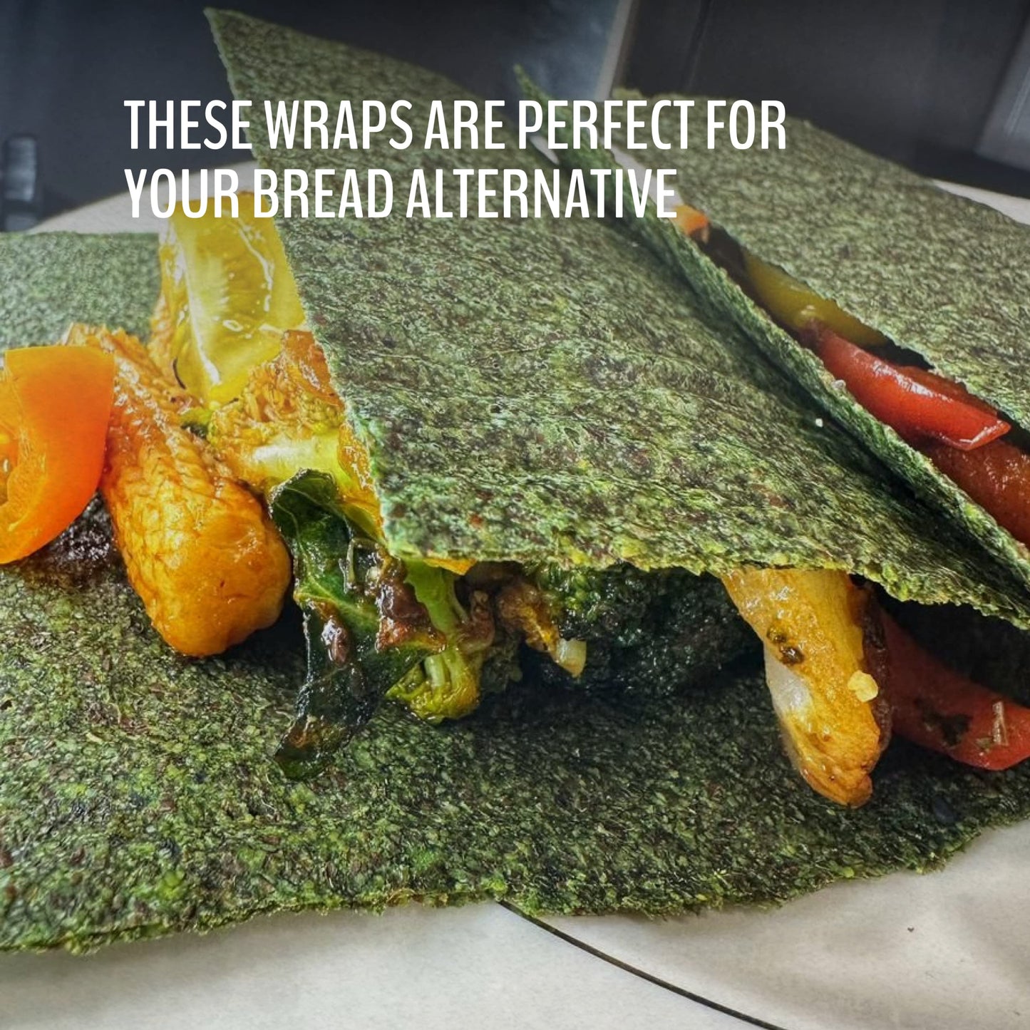 WrawP Organic Veggie Wraps - Spirulina, Gluten Free, Paleo, Raw Vegan, 5.6 Ounce (Pack of 2)