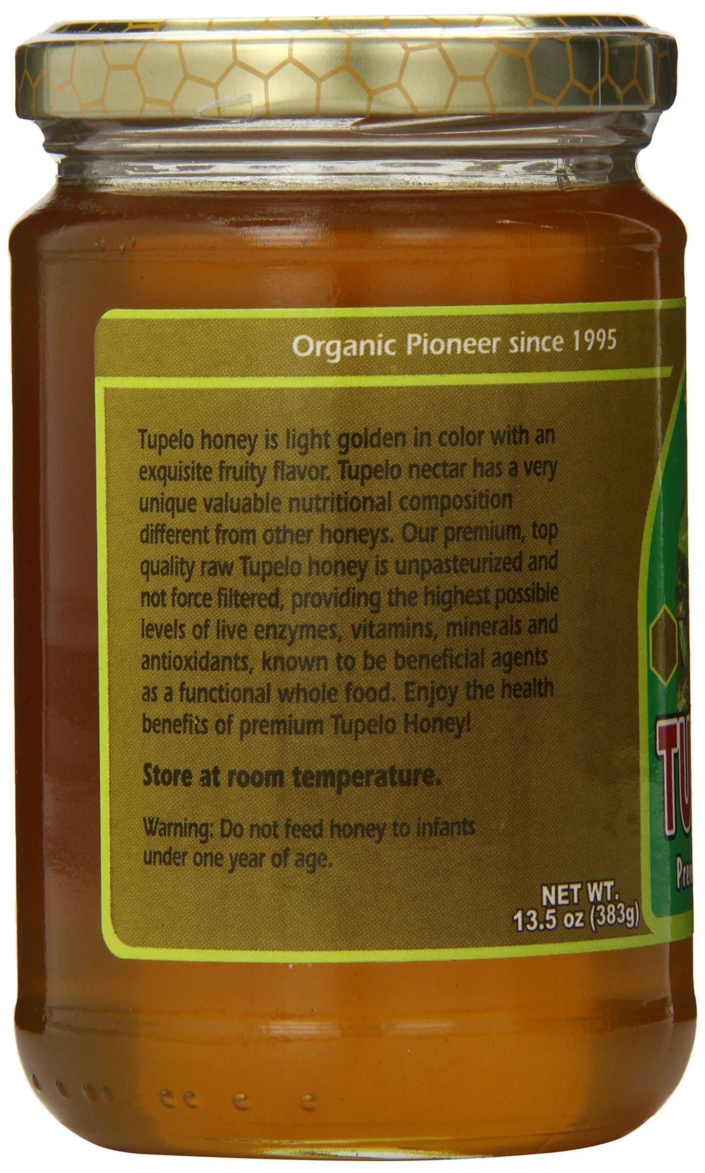 YS Eco Bee Farms Raw Tupelo Blossom Honey, 13.5 OZ, 100% Pure, Natural Sweetener
