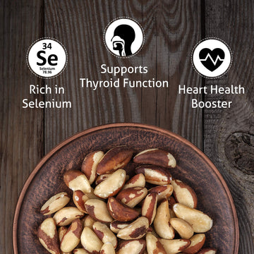 Dry Roasted Brazil Nuts Sea Salted 32Oz (2 Pounds) | No Oil | No Herbicides Or Pesticides | Batch Tested Gluten & Peanut Free |
