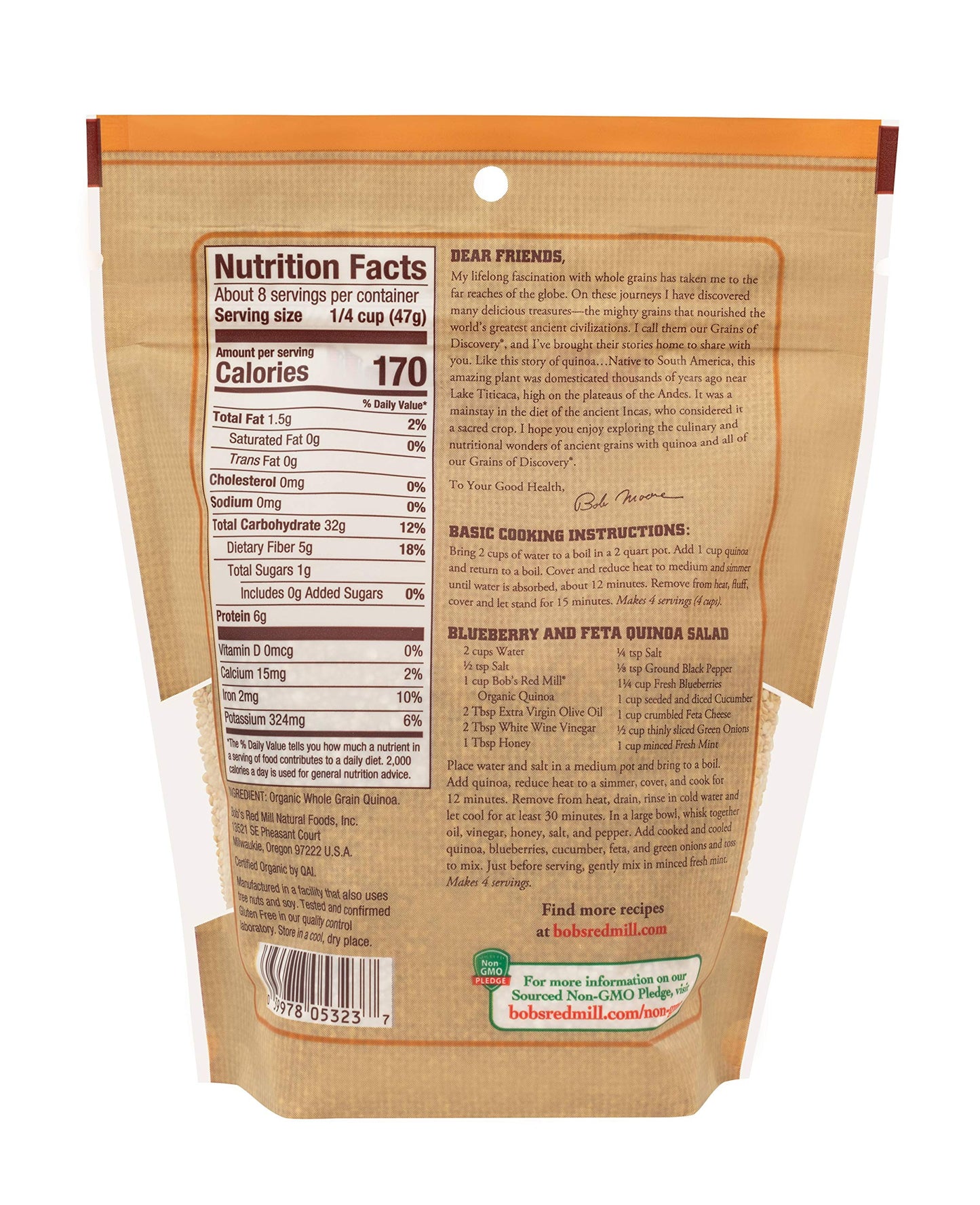 Bob's Red Mill Organic White Quinoa, 13 Oz