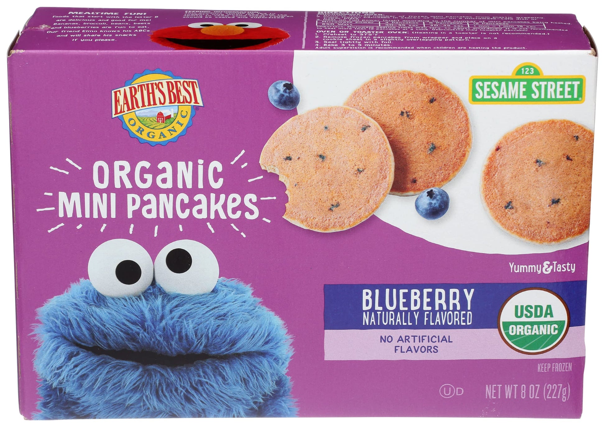Earths Best Organic Blueberry Mini Pancakes, 8 oz Box