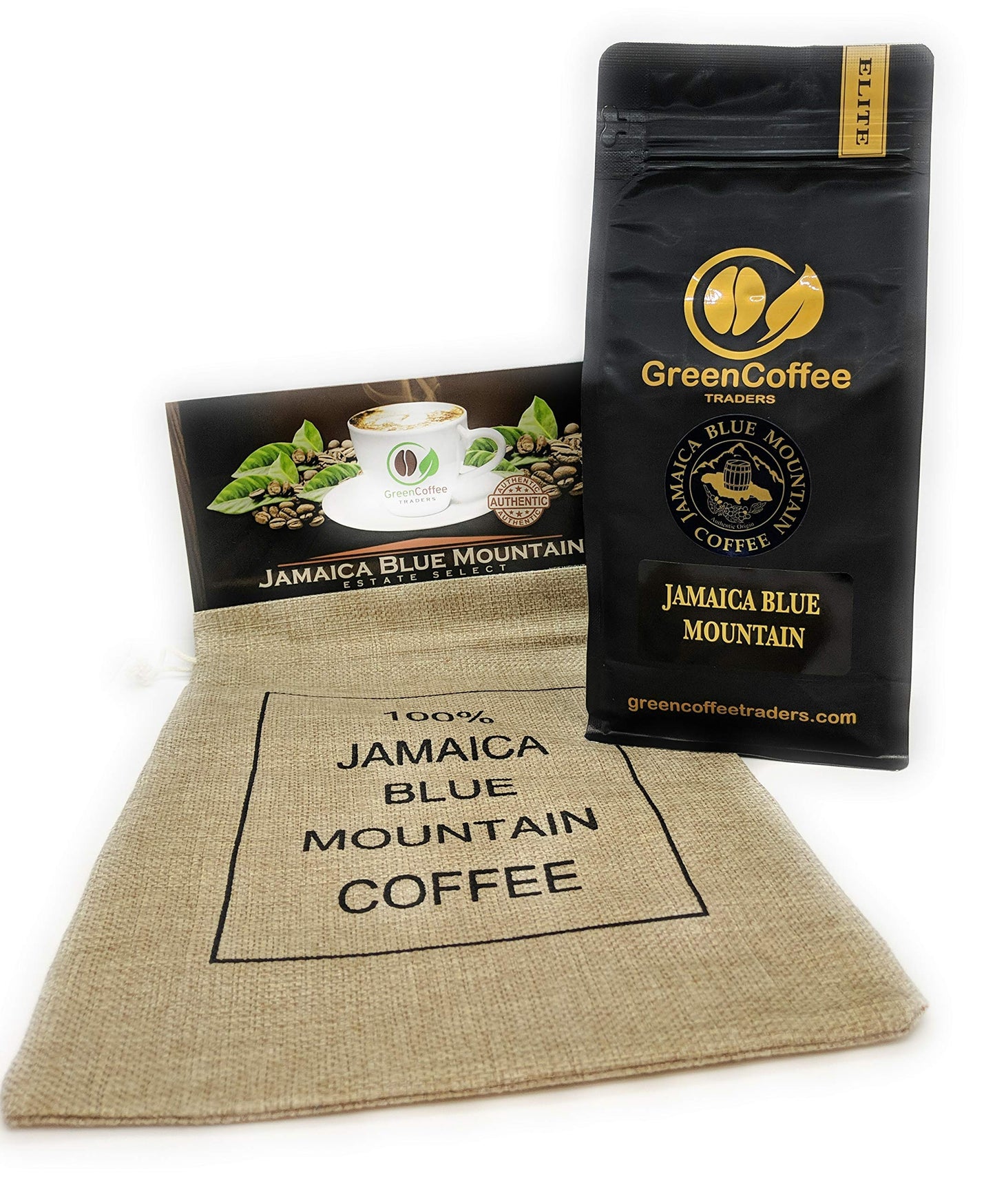 Green Coffee Traders Whole Bean 1Lb. 100% Jamaica Jamaican Blue Mountain Roasted Coffee