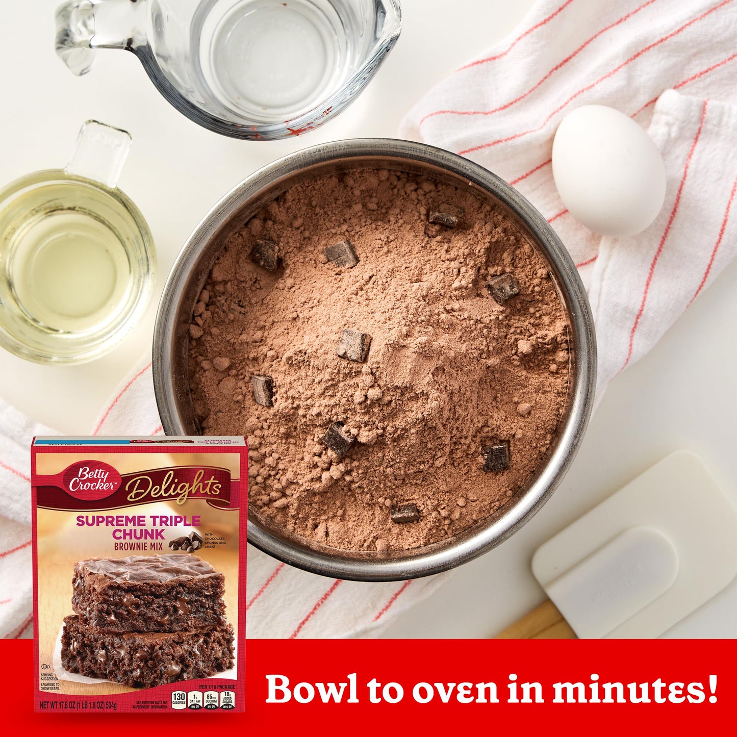 Betty Crocker Delights Supreme Triple Chunk Brownie Mix, 17.8 Oz (Pack Of 12)