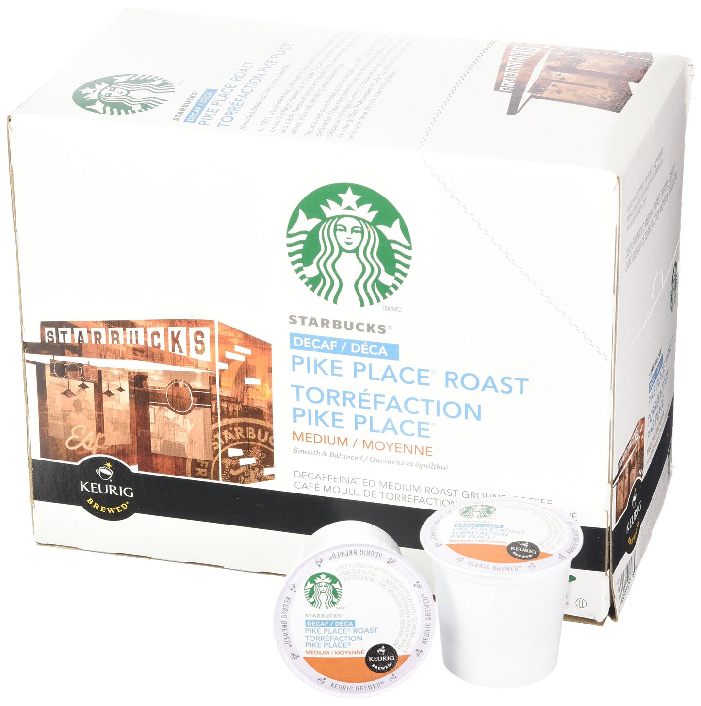 Starbucks Decaf Pike Place Roast K-Cups, 48 Count, 1 Pack, Model SYNCHKG047874