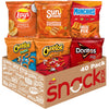Frito-Lay Cheesy Mix 6 Flavor Variety Pack, Single Serve Bags (40 Pack), Doritos, Cheetos, Lays, Munchies, SunChips