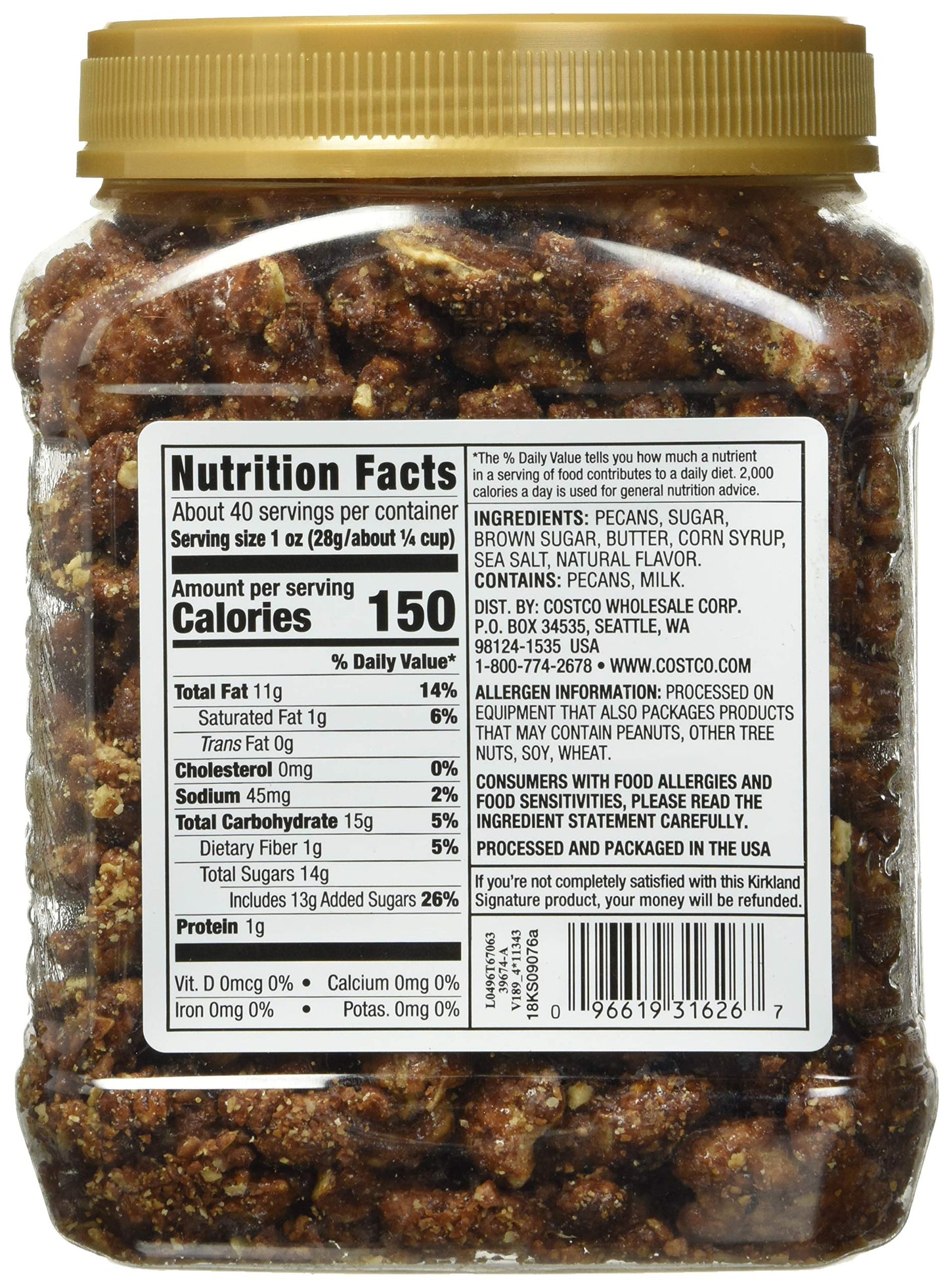 Kirkland Signature Praline Pecans, 40 Oz