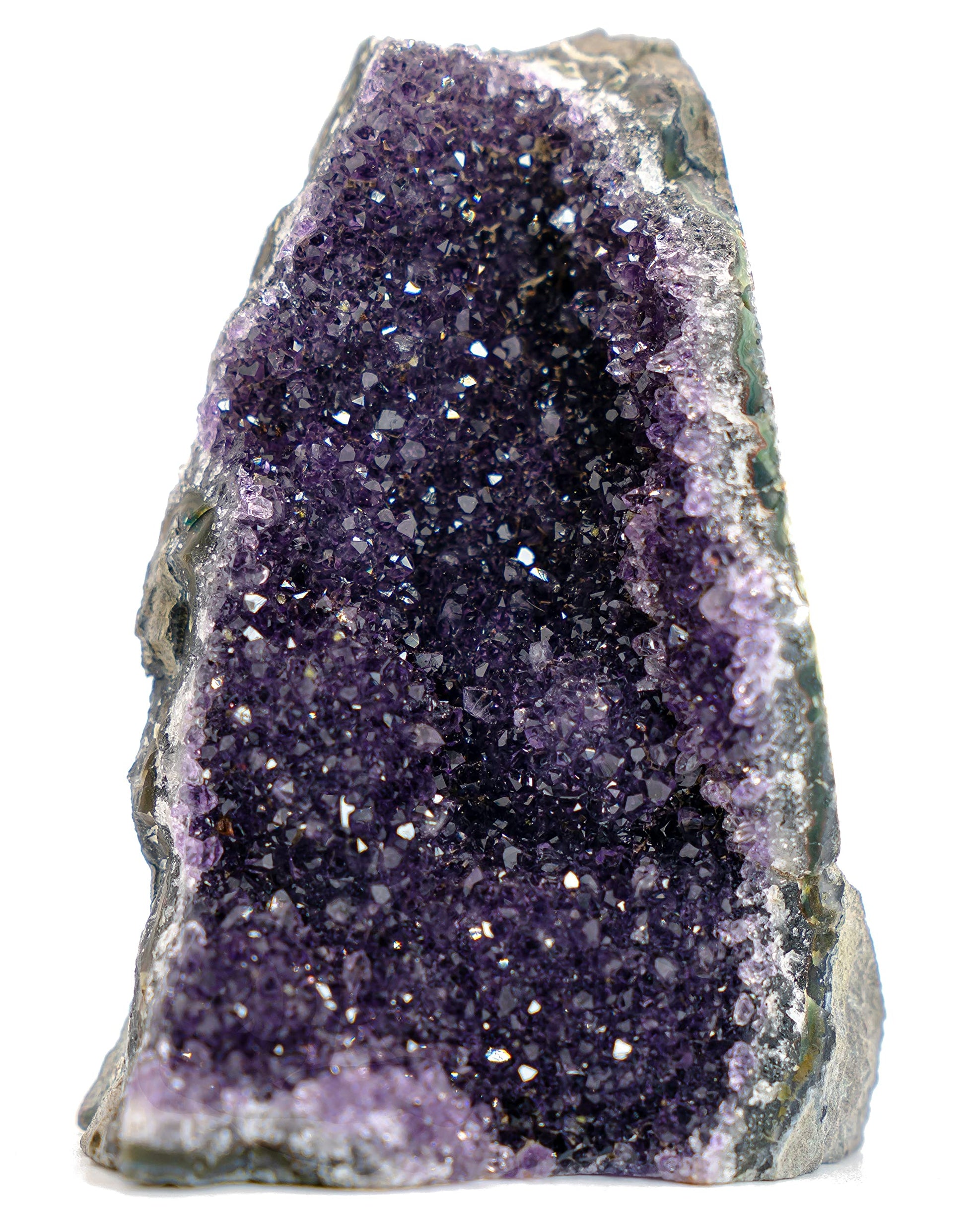 Emporion Large Natural Amethyst (5 Lb To 6.5 Lb) Crystal Clusters Stone From Uruguay Raw Geode Quartz - Deep Purple Color