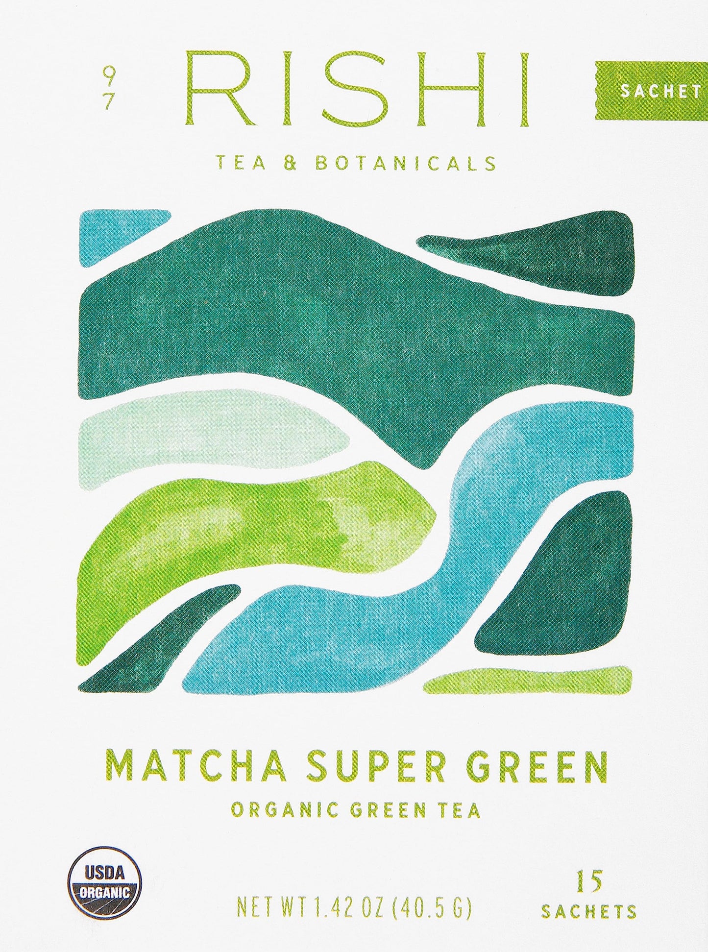 Rishi Tea Organic Super Green Tea Matcha - 15 Tea Bags