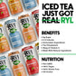 Ryl Iced Tea MVP Variety Pack - Antioxidant Superblend, Zero Sugar, 12 Pack (16 Fl Oz), Non-GMO, Gluten Free, Made in the USA