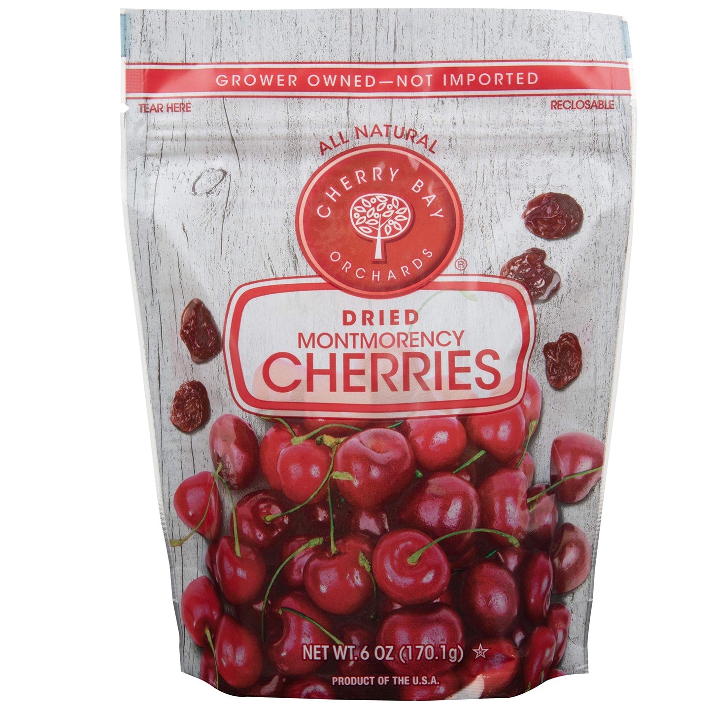 Cherry Bay Orchards - Dried Montmorency Tart Cherries (Pack of 12 - 6oz Bags) - 100% Domestic, Natural, Kosher Certified, Gluten