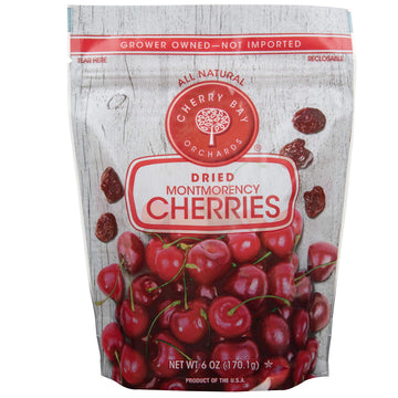Cherry Bay Orchards - Dried Montmorency Tart Cherries (Pack of 12 - 6oz Bags) - 100% Domestic, Natural, Kosher Certified, Gluten