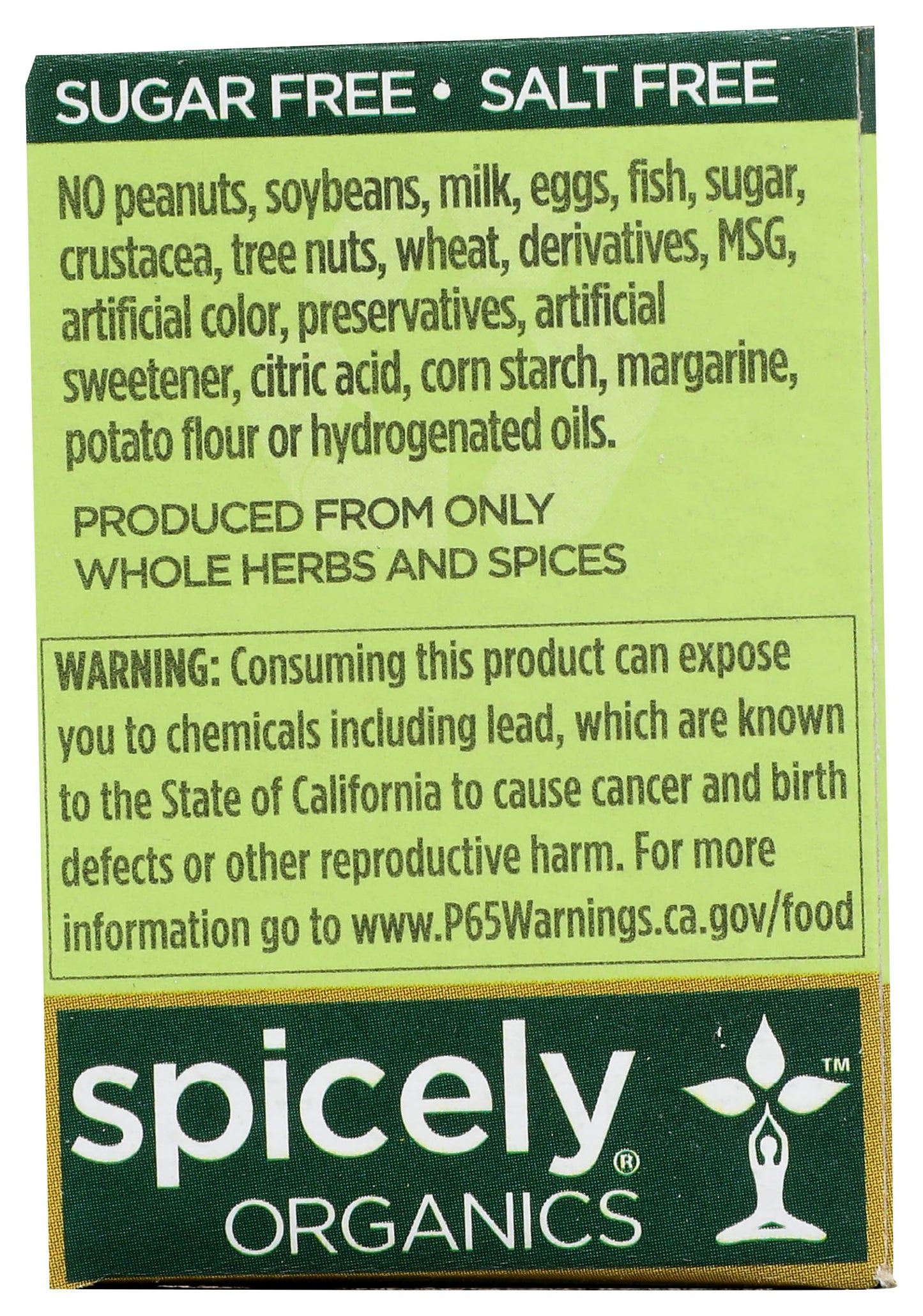 Spicely Organic Chicken Seasoning 0.4 Oz Certified Gluten Free