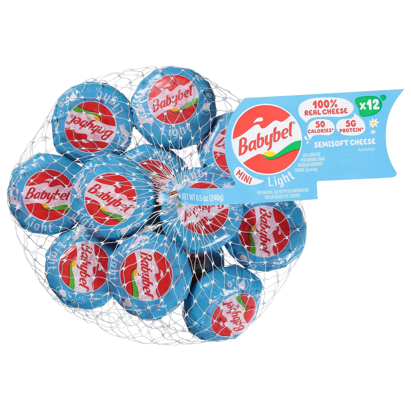 Mini Babybel Light Snack Cheese, 12 Pack (8.5 oz)