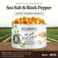 Belmont Peanuts Gourmet Sea Salt and Black Pepper Flavored Virginia Peanuts, 25 oz (2 Pack) - Only 4 Simple Ingredients, No Pres