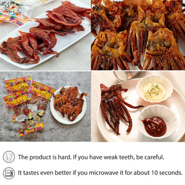 Sookwang K-Food Dried Squid Legs Only Legs Hot Flavor Snack Sweet And Savory Seasoned (0.7Oz X 10 Packs) Chewy Calamari Korean S