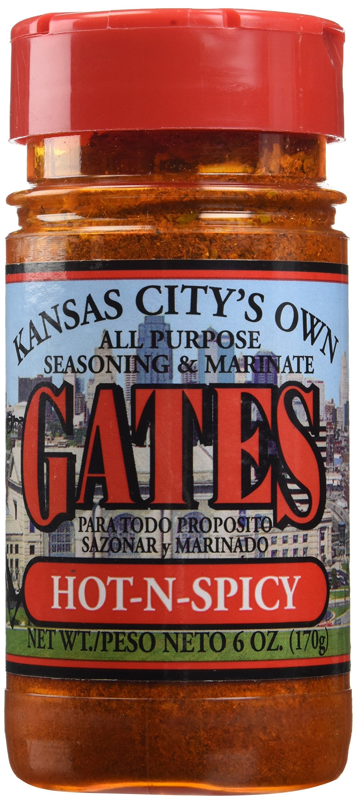 Gates Hot-N-Spicy Seasoning & Marinade, 6 Ounce, Navy Packaging