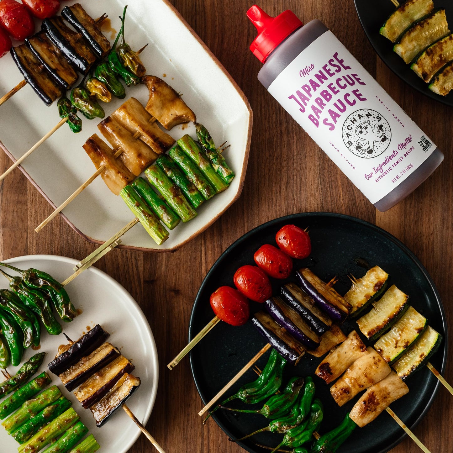 Bachan'S Japanese Barbecue Sauce 2 Pack - 1 Original, 1 Miso - Bbq Sauce For Wings, Chicken, Beef, Pork, Seafood, Noodles, And M