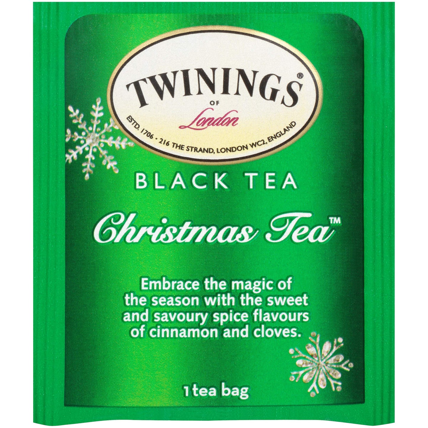 Twinings Christmas Tea - Black Tea with Clove & Cinnamon, Individually Wrapped Tea Bags, 20 Count (Pack of 4)