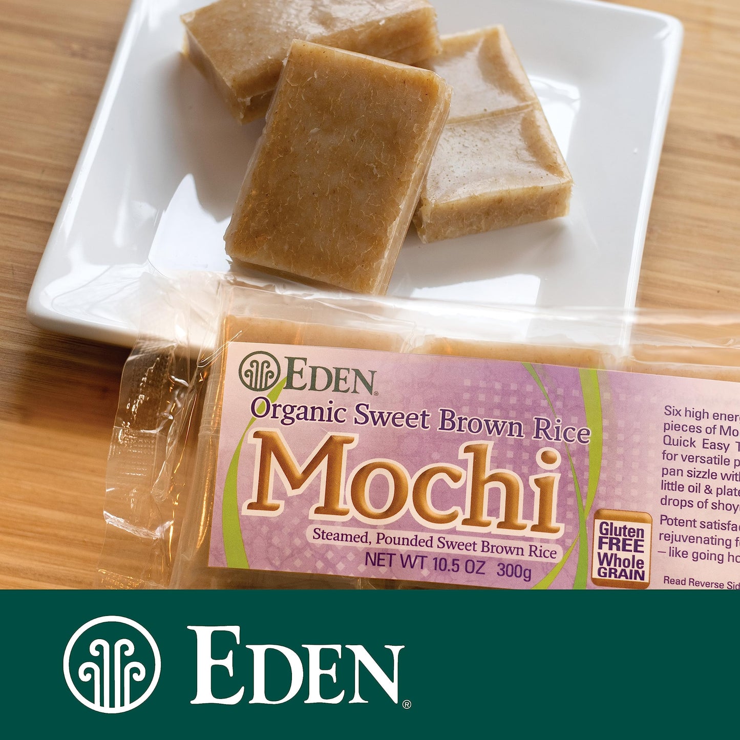Eden Organic Sweet Brown Rice Mochi, Traditionally Made In Japan, Whole Grain, Macrobiotic, 10.5 Oz