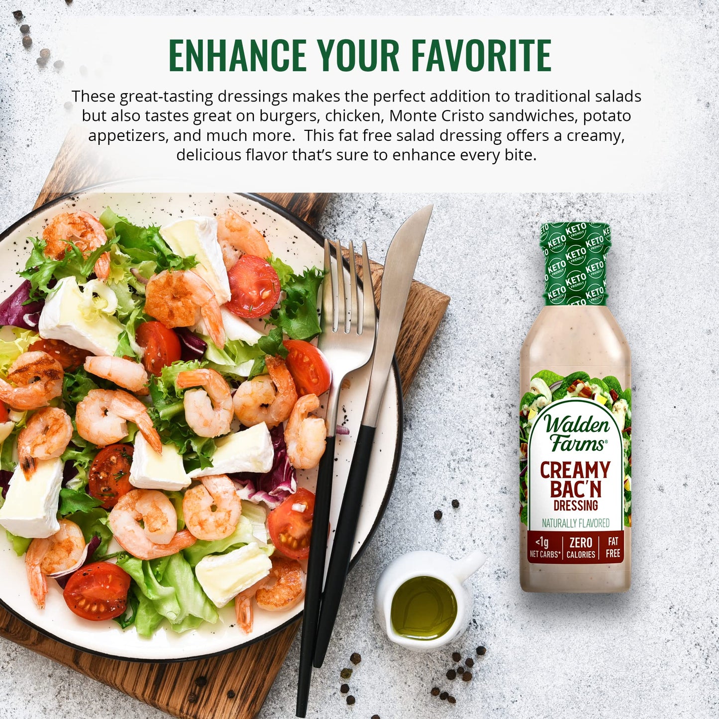 Walden Farms, Dressing, Creamy Bacon, 12 oz