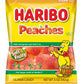 Haribo Gummi Candy, Peaches Gummy Candy, 5 Ounce Share Size Bags (Pack Of 12) Delicious Soft & Chewy Sweet Snacks, Fruity Peach Flavor