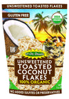 Let's Do Organic Unsweetened Toasted Coconut Flakes, 7 Ounce (Pack of 12)