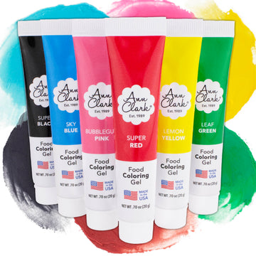 Ann Clark Gel Food Coloring & Easter Egg Dye Made In Usa .7 Oz, 6 Colors