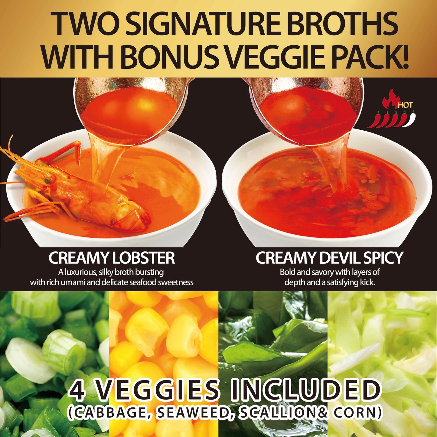 Oscallion Ramen Kit - Spicy Instant Soup Mix, 1 Serving, 1 Count