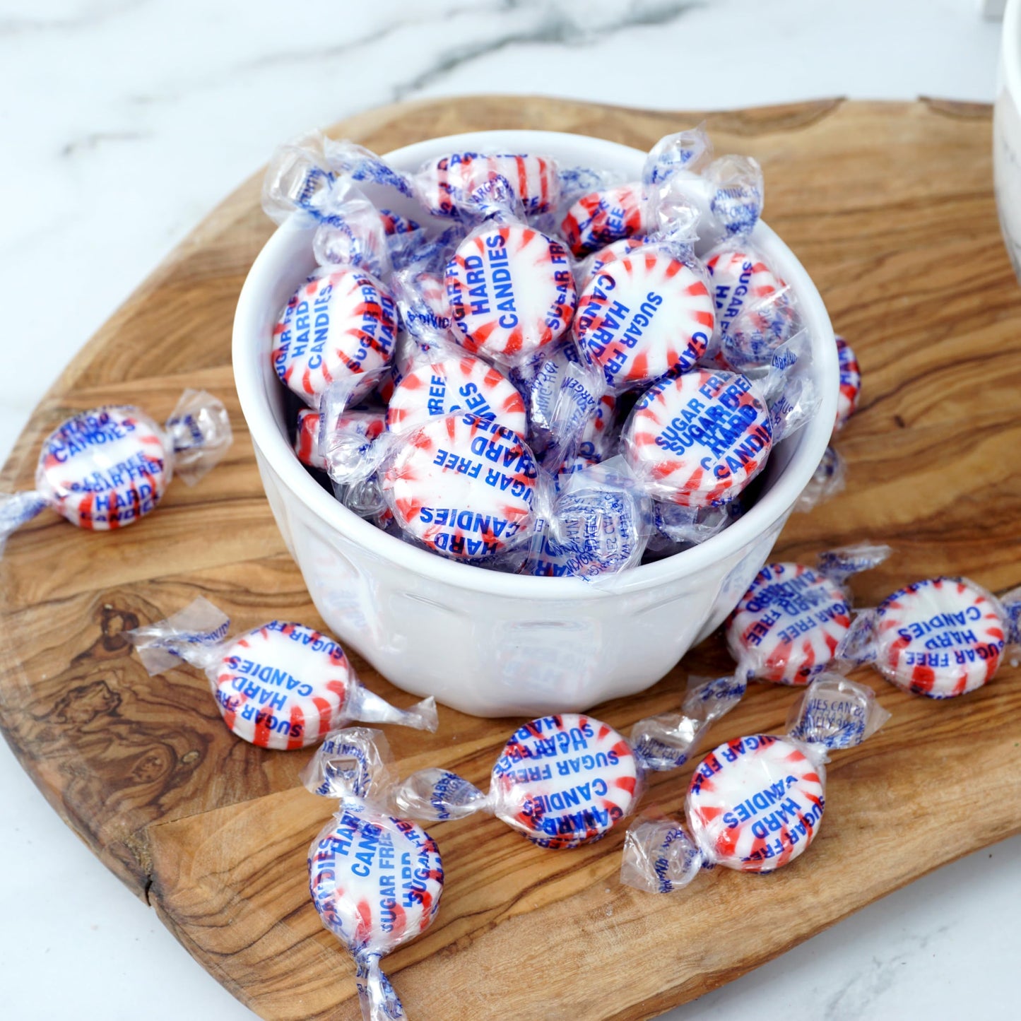 Arcor Sugar Free Peppermint Starlight Mints  2 Pound Bulk Bag (Approx 140 Pieces)  Individually Wrapped Hard Candy  The Hampton Popcorn & Candy Company