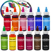 12 Food Color U.S. Cake Supply 2.3-Ounce Liqua-Gel Cake Food Coloring Variety Pack With Color Mixing Wheel - Made In The U.S.A.
