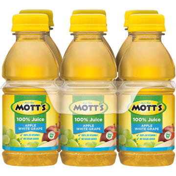 Motts 100% Apple White G Juice  8 fl oz bottles  6 pack