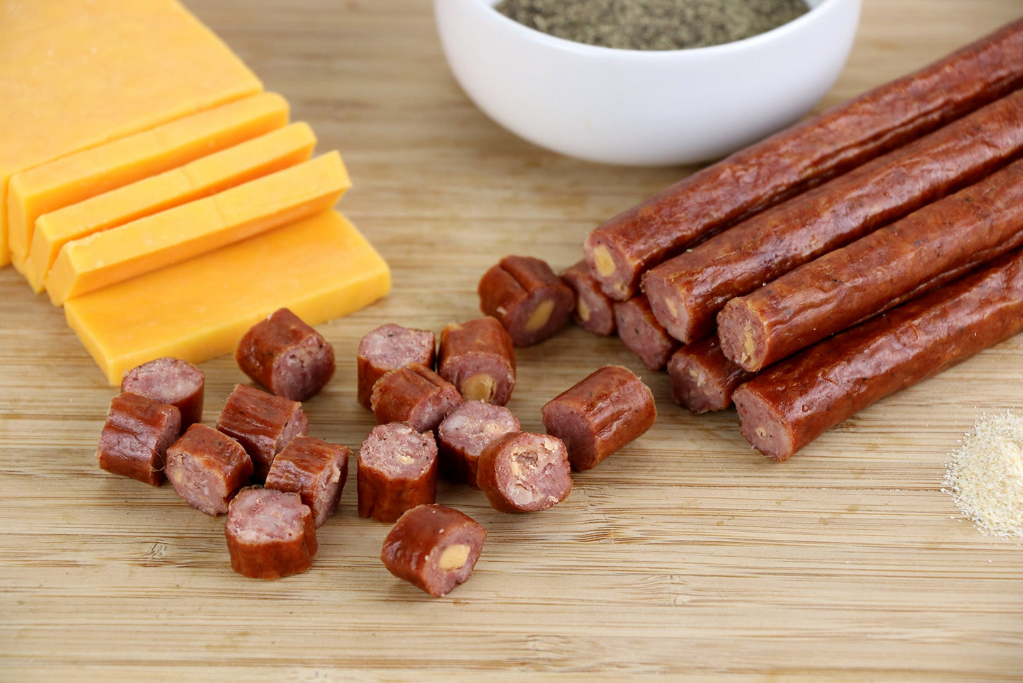 Wenzels Farm Beef Cheddar Sticks - High Protein, Low Carb, Gluten Free - 16 Count, Model 00267